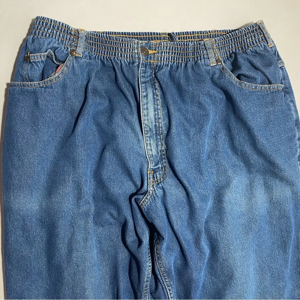 GOOD- Size 42L Mens Habands Ice House Flannel Lined Pants Warm Insulated Blue